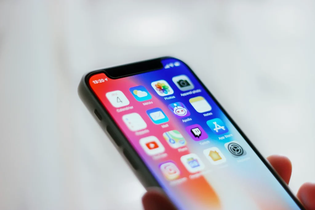 A close-up of an iPhone screen.